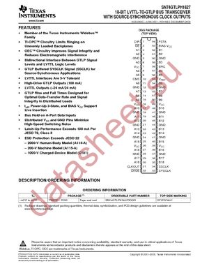 SN74GTLPH1627DGGR datasheet  